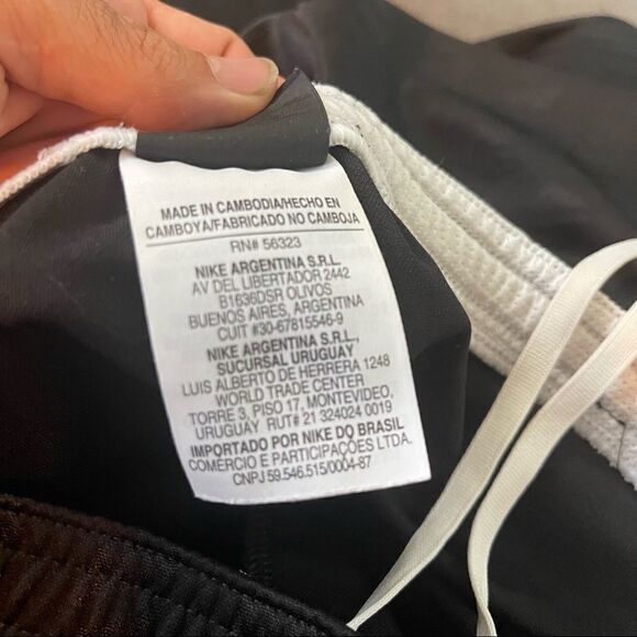 NIKE Dri-Fit Men's Black White Athletic Shorts w/ Drawstring Size Large - Picture 4 of 4